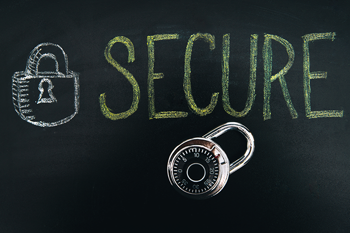 The Herbal Mojo for Guys Privacy Policy Page Header Image showing a chalk drawing of a lock